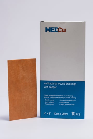 copper wound dressing 4x8 package